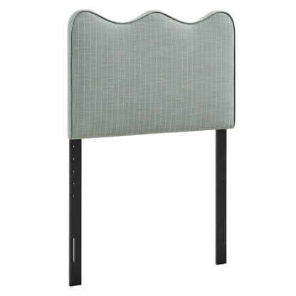Athena Striped Fabric Upholstered Twin Size Headboard