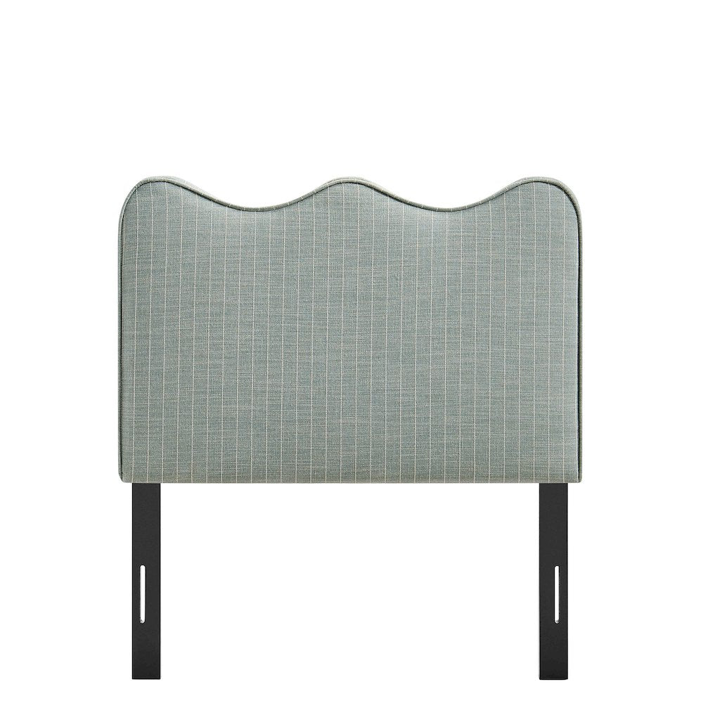 Athena Striped Fabric Upholstered Twin Size Headboard