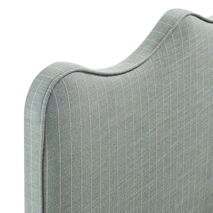 Athena Striped Fabric Upholstered Twin Size Headboard