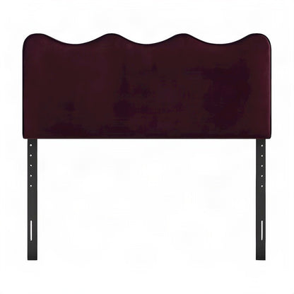 Performance Velvet Upholstered Full Size Headboard for Bed or Dorm, Mulberry
