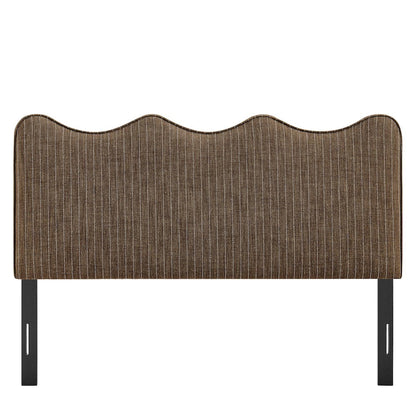 Athena Striped Fabric Upholstered Full Size Headboard