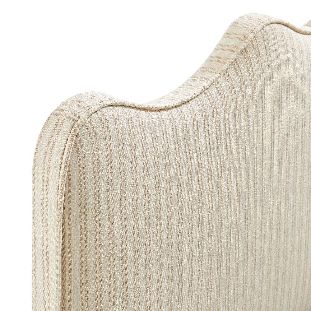 Athena Striped Fabric Upholstered Full Size Headboard