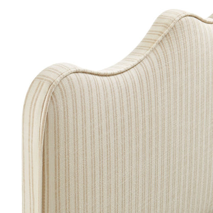 Athena Striped Fabric Upholstered Full Size Headboard
