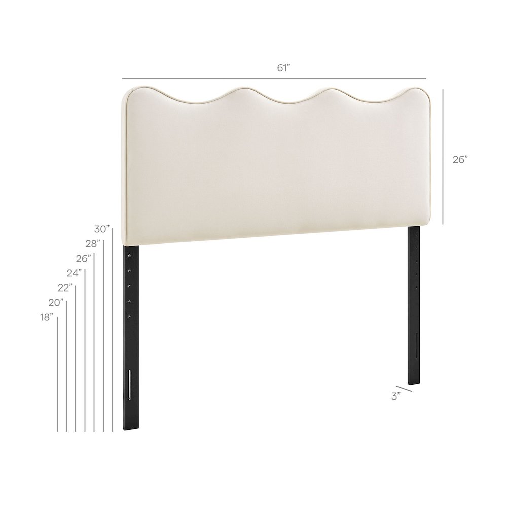 Athena Stain-Resistant Performance Velvet Queen Size Headboard