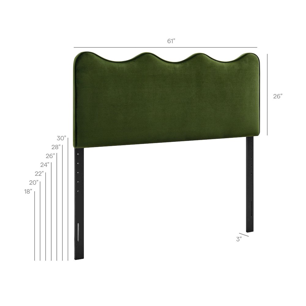 Athena Stain-Resistant Performance Velvet Queen Size Headboard