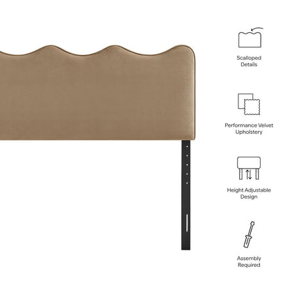 Athena Stain-Resistant Performance Velvet Queen Size Headboard