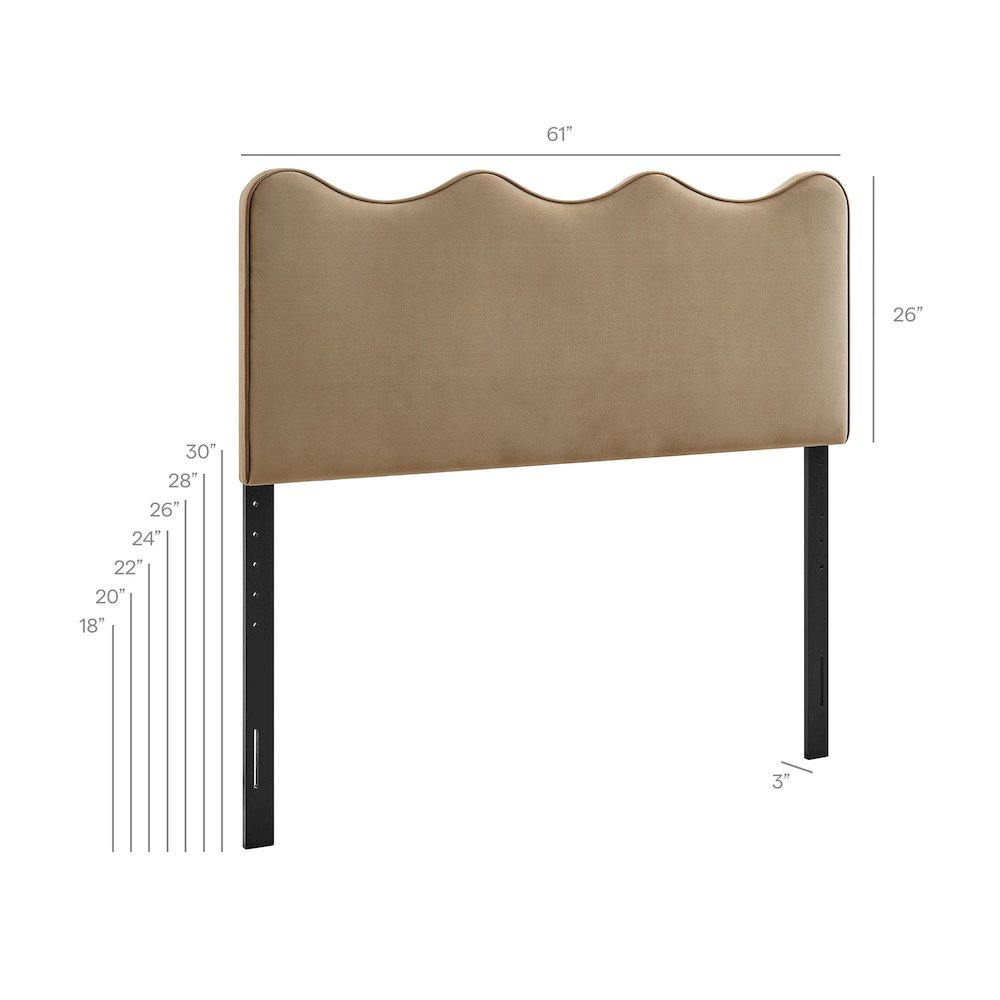 Athena Stain-Resistant Performance Velvet Queen Size Headboard