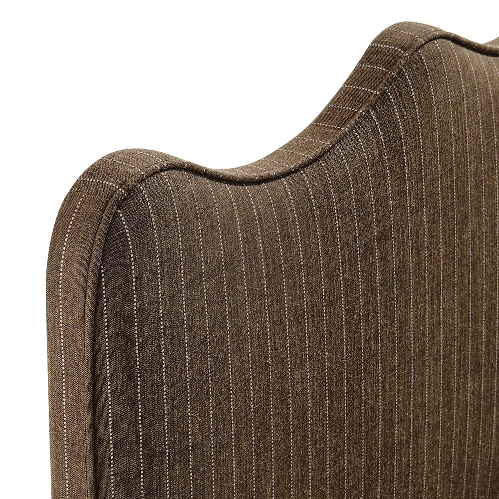 Athena Striped Fabric Upholstered Queen Size Headboard