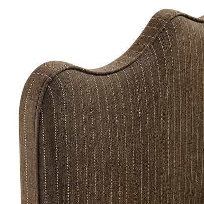 Athena Striped Fabric Upholstered Queen Size Headboard