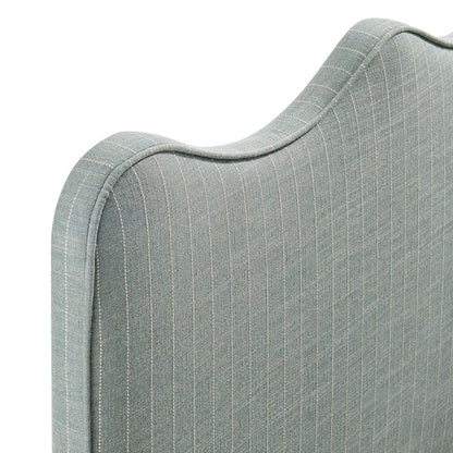 Athena Striped Fabric Upholstered Queen Size Headboard