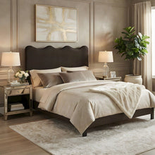 Performance Velvet King Headboard with Adjustable Height, Chocolate Brown
