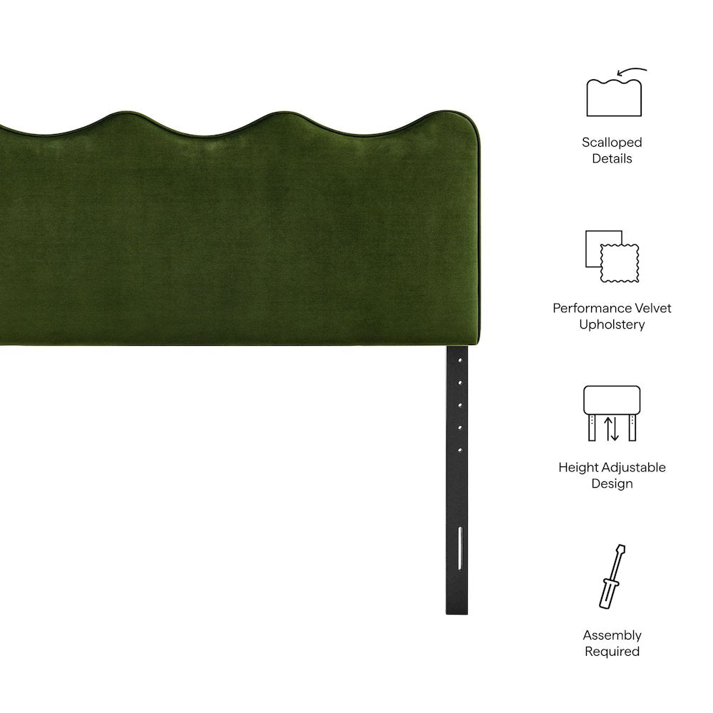 Athena Stain-Resistant Performance Velvet King Size Headboard
