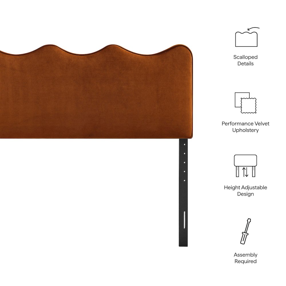 Athena Stain-Resistant Performance Velvet King Size Headboard