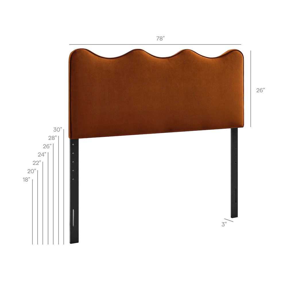 Athena Stain-Resistant Performance Velvet King Size Headboard