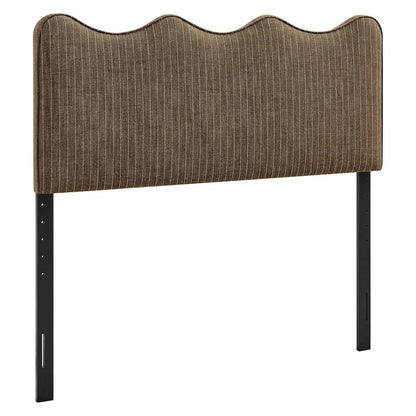 Athena Striped Fabric Upholstered King Size Headboard