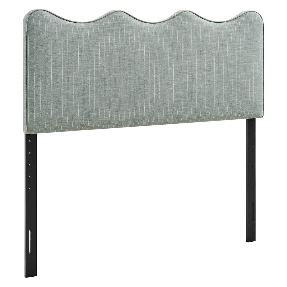 Athena Striped Fabric Upholstered King Size Headboard