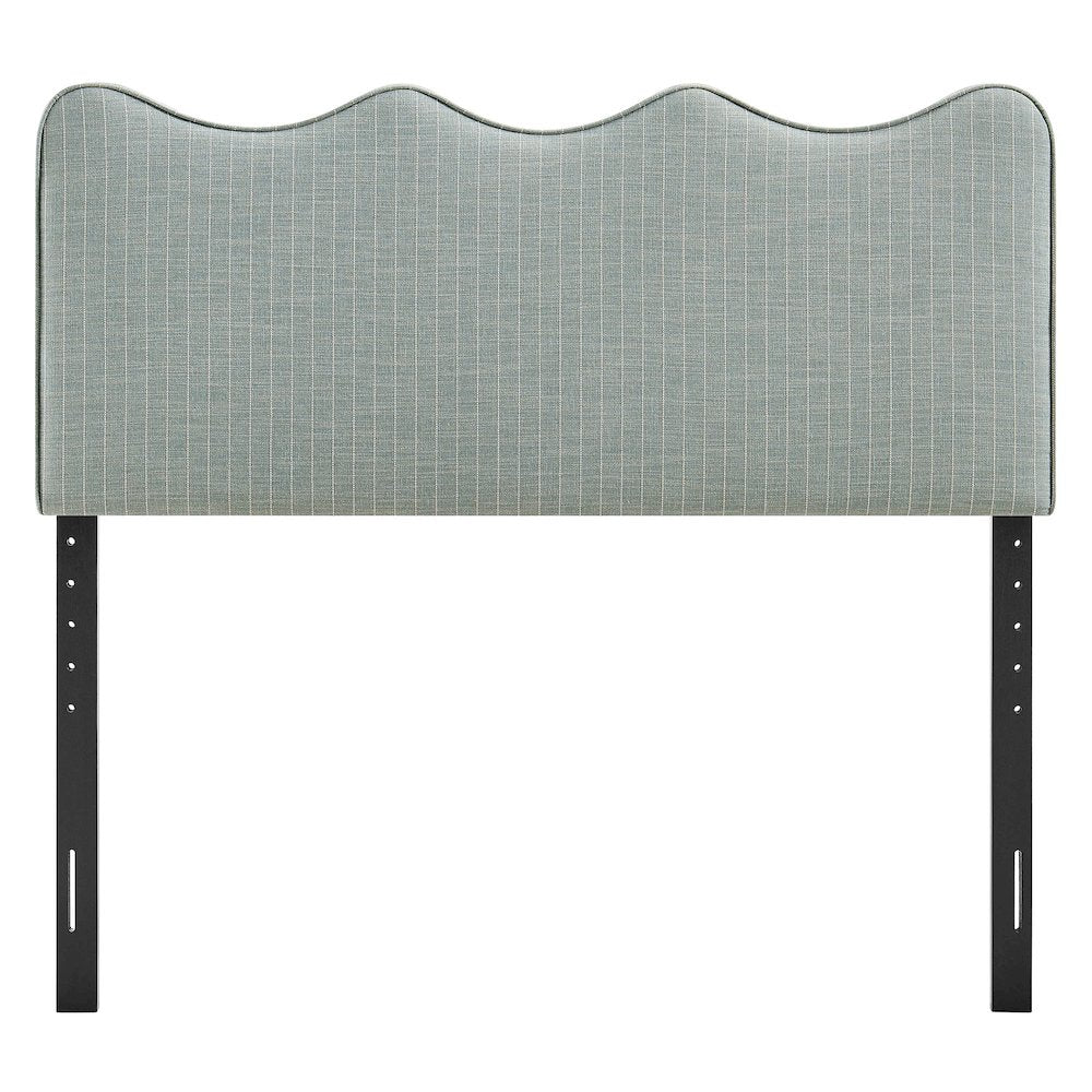 Athena Striped Fabric Upholstered King Size Headboard