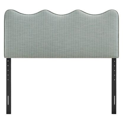 Athena Striped Fabric Upholstered King Size Headboard