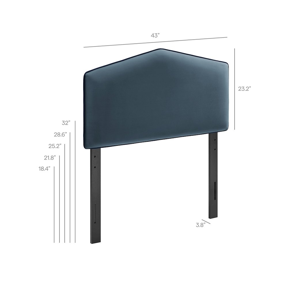 Cosette Performance Velvet Twin Size Headboard