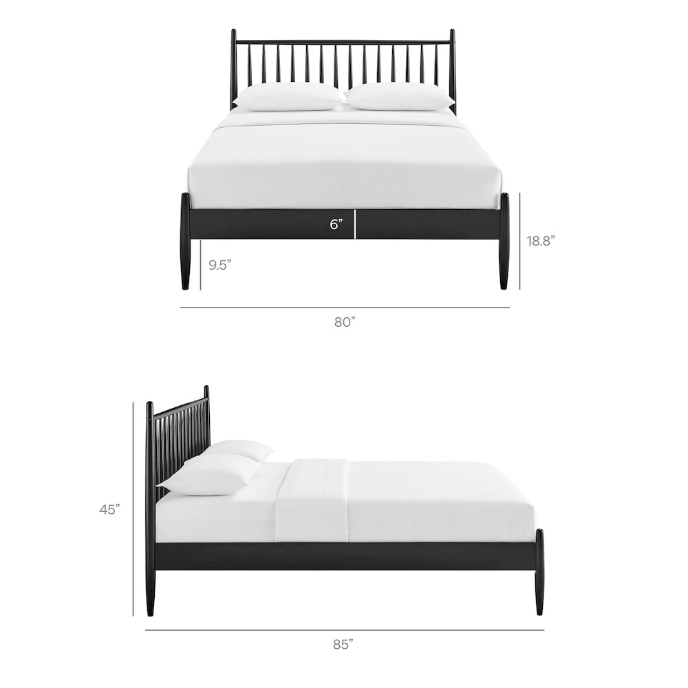 Zane King Size Spindle Bed