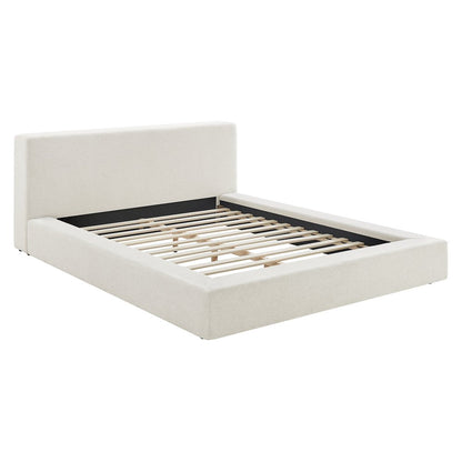 Luma Chenille Upholstered King Platform Bed Frame