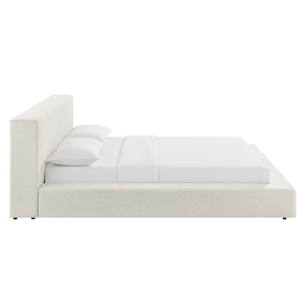 Luma Chenille Upholstered King Platform Bed Frame