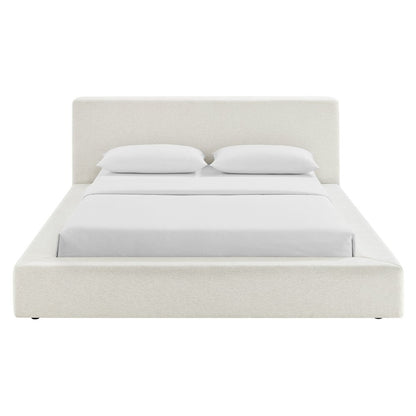 Luma Chenille Upholstered King Platform Bed Frame