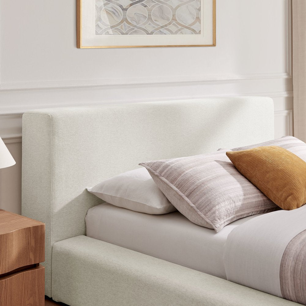 Luma Chenille Upholstered King Platform Bed Frame