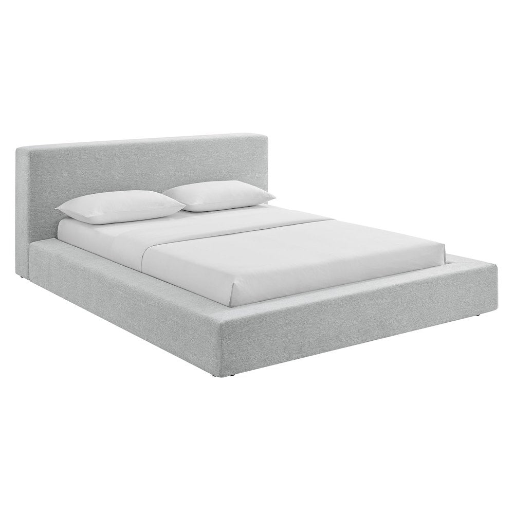 Luma Chenille Upholstered King Platform Bed Frame
