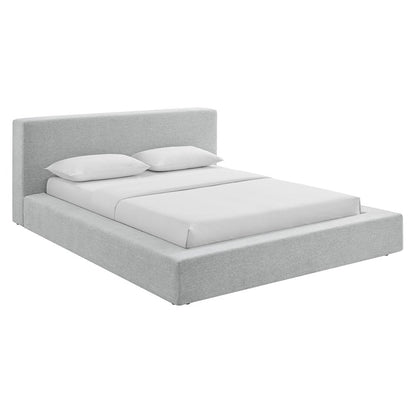 Luma Chenille Upholstered King Platform Bed Frame