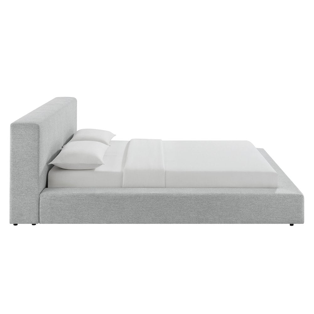 Luma Chenille Upholstered King Platform Bed Frame