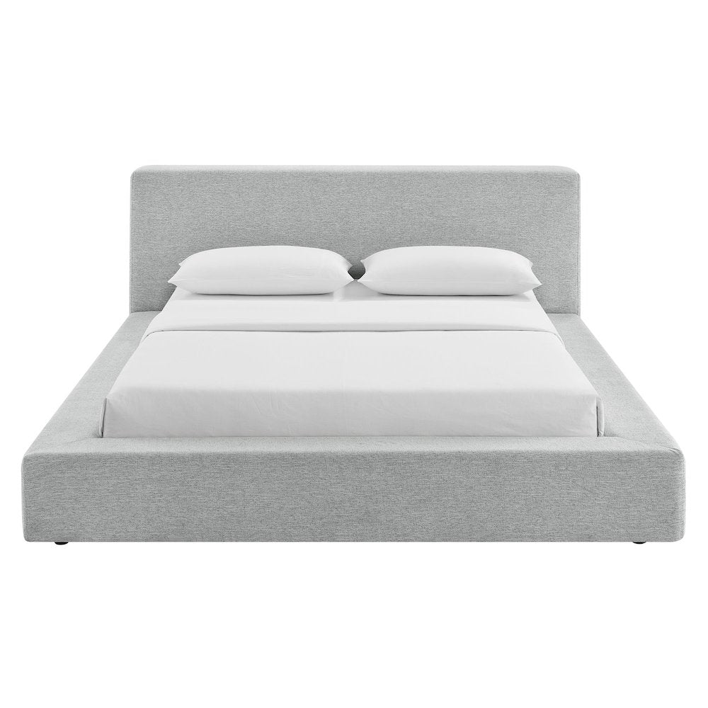 Luma Chenille Upholstered King Platform Bed Frame