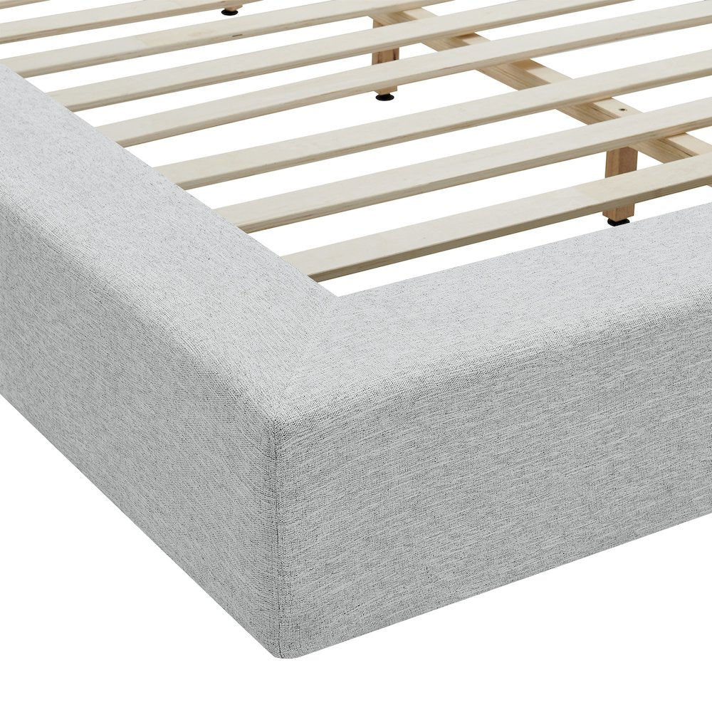 Luma Chenille Upholstered King Platform Bed Frame