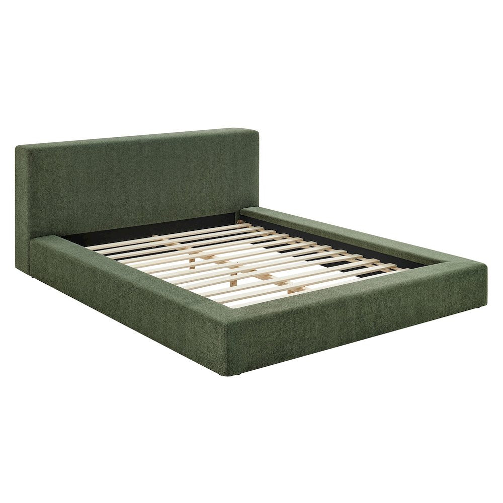 Luma Chenille Upholstered King Platform Bed Frame