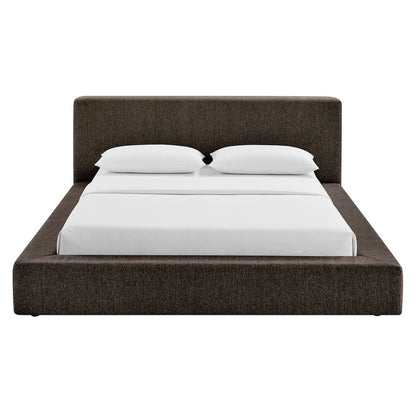 Luma Chenille Upholstered King Platform Bed Frame