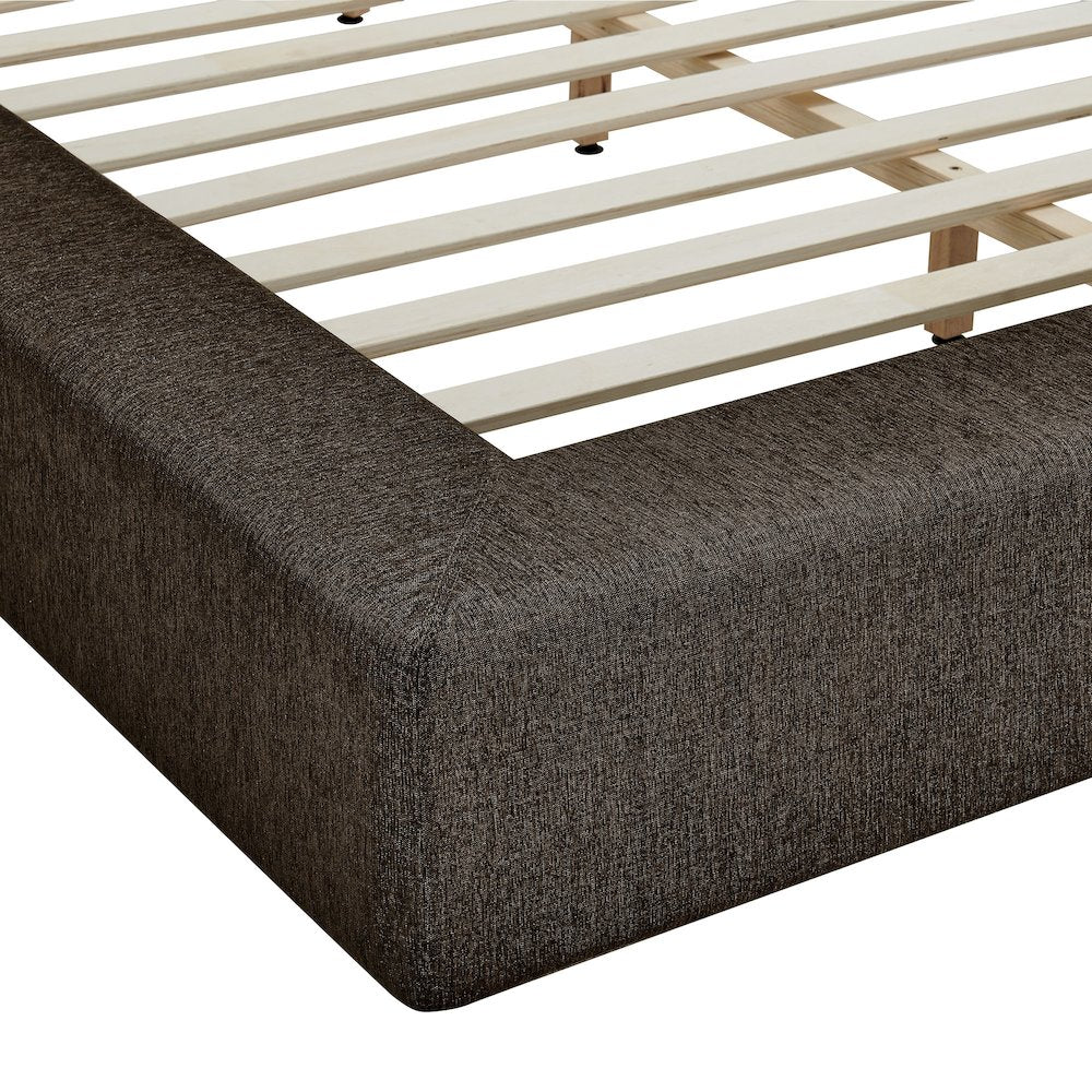 Luma Chenille Upholstered King Platform Bed Frame