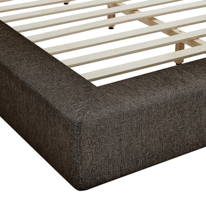 Luma Chenille Upholstered King Platform Bed Frame