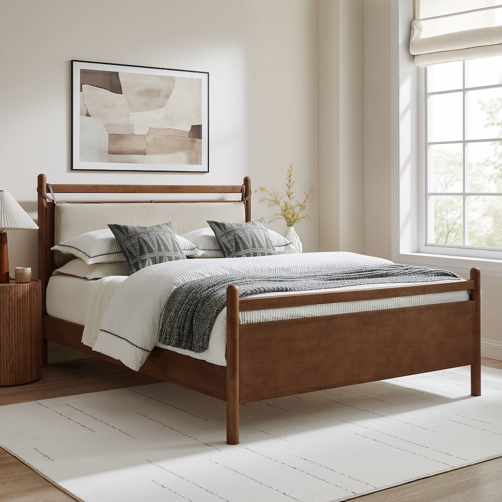 Leni King Size Wood Platform Bed Frame