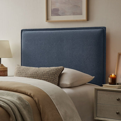 Camille Upholstered Linen Blend Twin Size Headboard