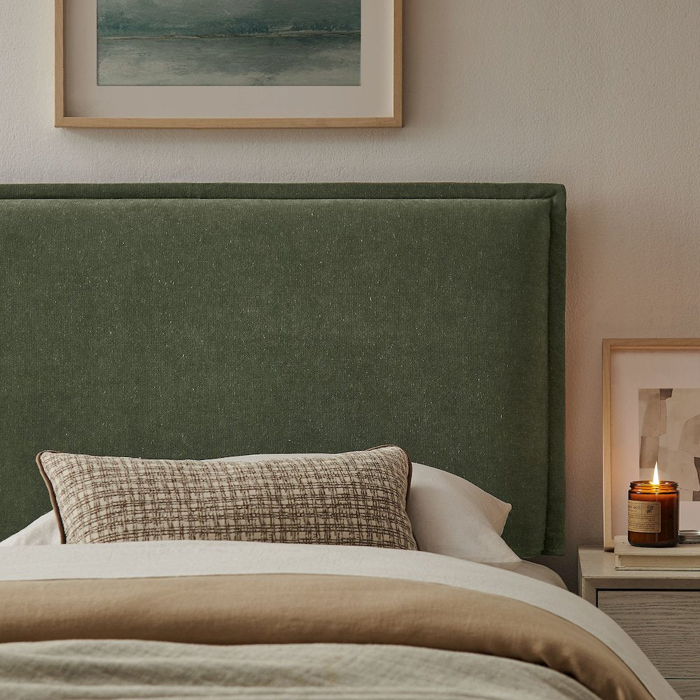 Camille Upholstered Linen Blend Twin Size Headboard