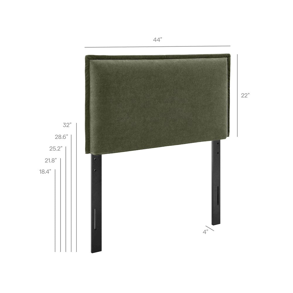 Camille Upholstered Linen Blend Twin Size Headboard