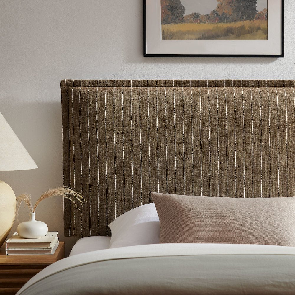 Camille Striped Linen Blend Twin Size Headboard
