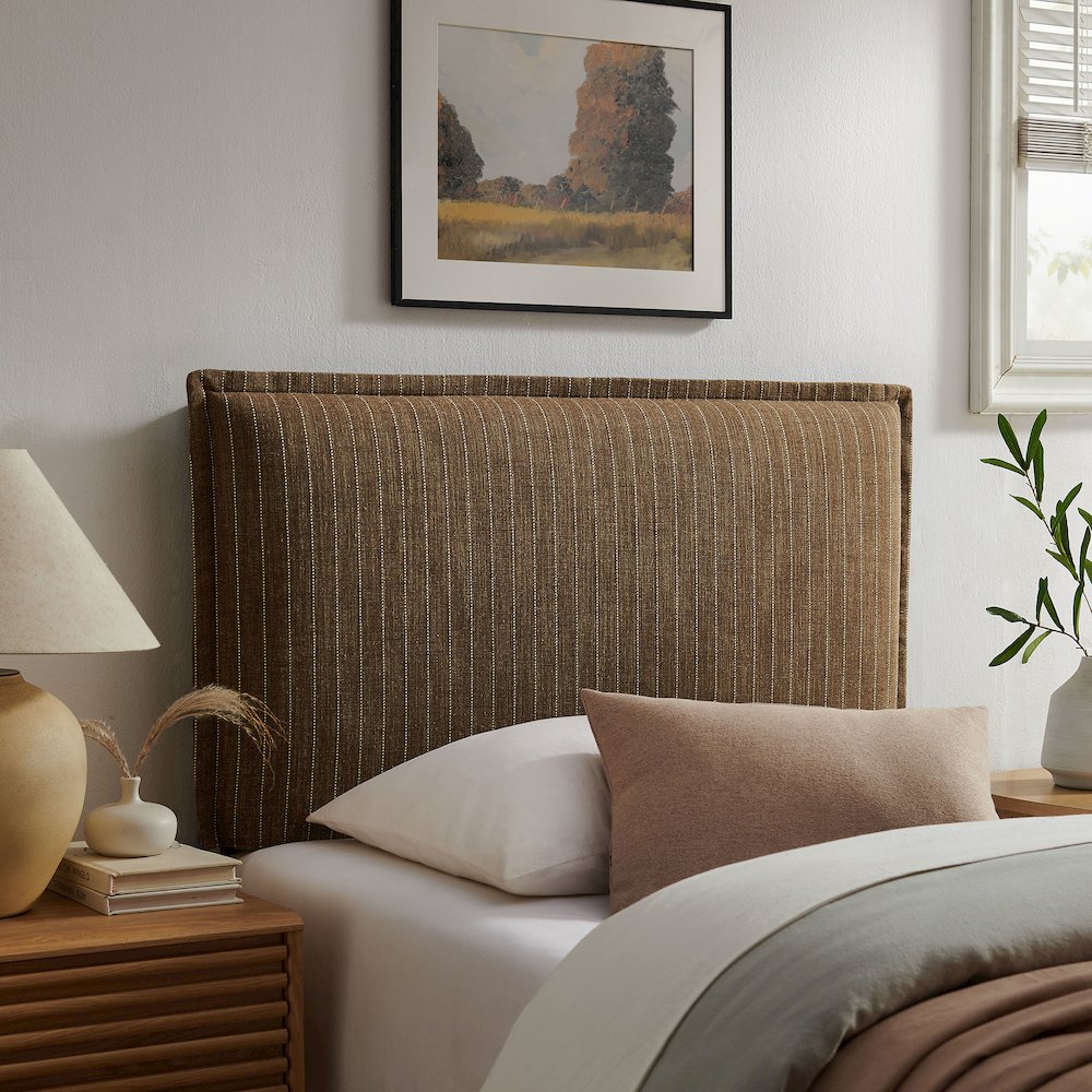 Camille Striped Linen Blend Twin Size Headboard