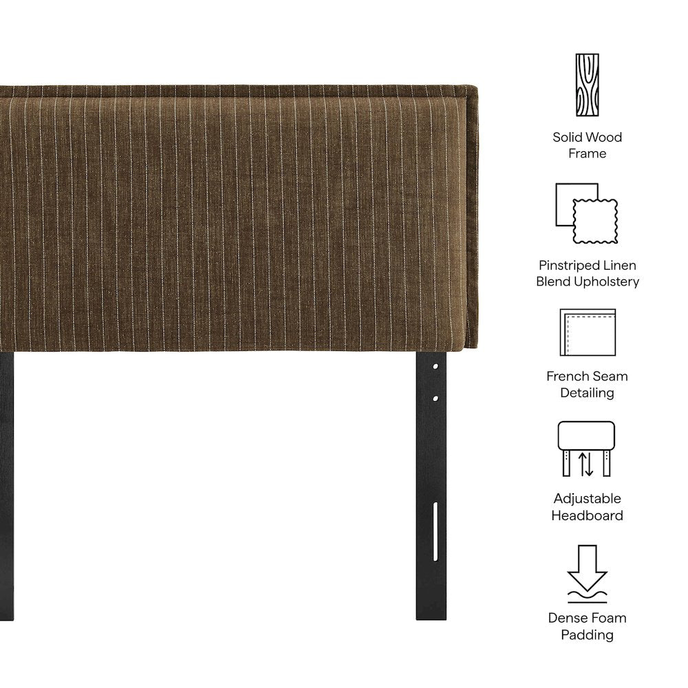 Camille Striped Linen Blend Twin Size Headboard