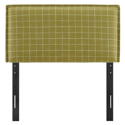 Camille Checkered Linen Blend Twin Size Headboard
