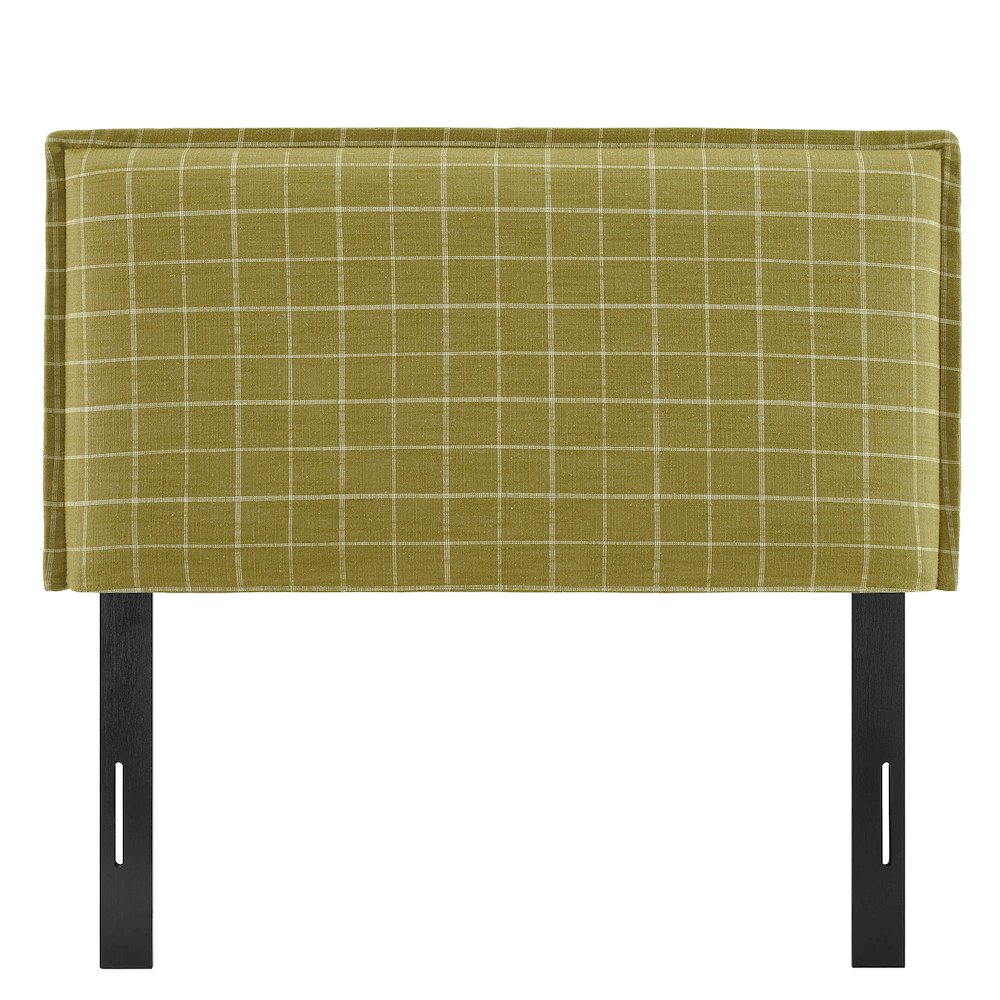 Camille Checkered Linen Blend Twin Size Headboard