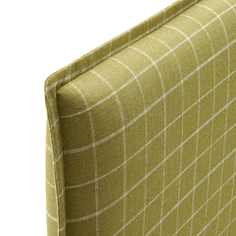 Camille Checkered Linen Blend Twin Size Headboard