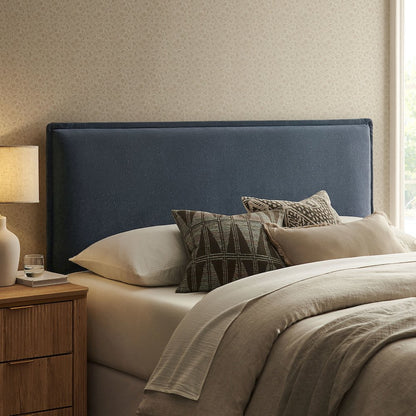 Camille Upholstered Linen Blend Full Size Headboard