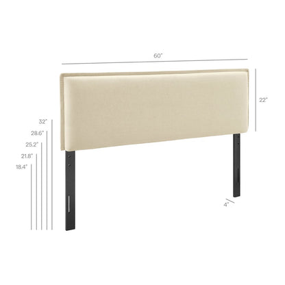 Camille Upholstered Linen Blend Full Size Headboard