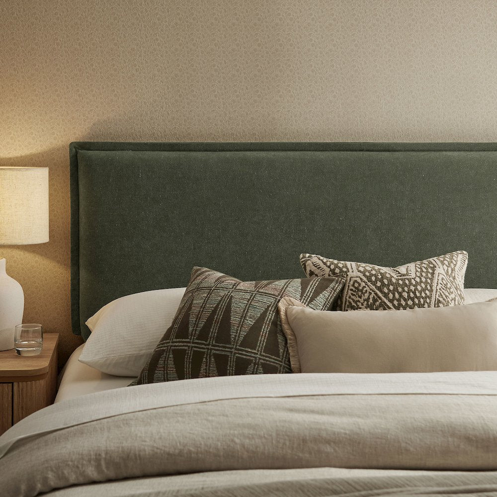 Camille Upholstered Linen Blend Full Size Headboard